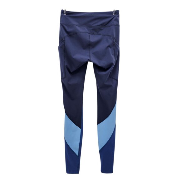 Outdoor Voices Womens Small Leggings Zoom Full Length Color Block Blue Yoga - Picture 3 of 7